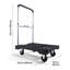 Chariot pliable avec chariot à pousser, capacité de 330 lb, chariot pliable avec roues pivotantes, chariot mobile à plate-forme avec chariot mobile, poignée à pression réglable, pour un rangement facile, 26,8 x 19,5 x 4,5 po