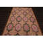 Tapis unique en laine noué à la main brun / rose 6 pi 1 po x 9 pi 3 po Abrahams