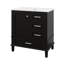 Ensemble d'armoire de salle de bain moderne avec lavabo 30 po, armoire de rangement avec porte à fermeture douce et 3 tiroirs
