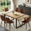 71" Modern Rectangular Dining Table Set