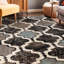 Tapis d'intérieur à motif géométrique en treillis Ahtzired-183584526