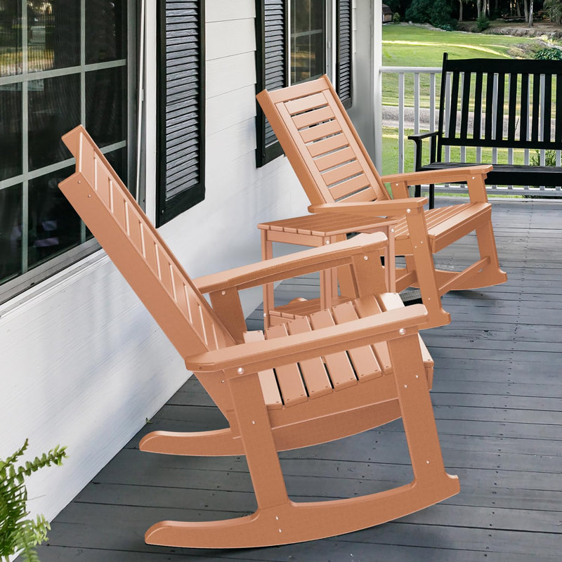 Outdoor Rocking Chairs  Set of 2, Teak
