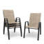 Ensemble de 4 chaises de salle à manger empilables et améliorées pour l'extérieur-418614140