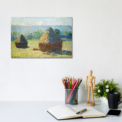 Haystack - End Of The Summer by Claude Monet - Wrapped Canvas Painting