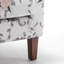 Fauteuil à motifs en mélange de polyester, structure en bois de bouleau massif avec pieds fuselés bruns, chaise d'appoint rembourrée de mousse avec garniture pour le bureau du salon