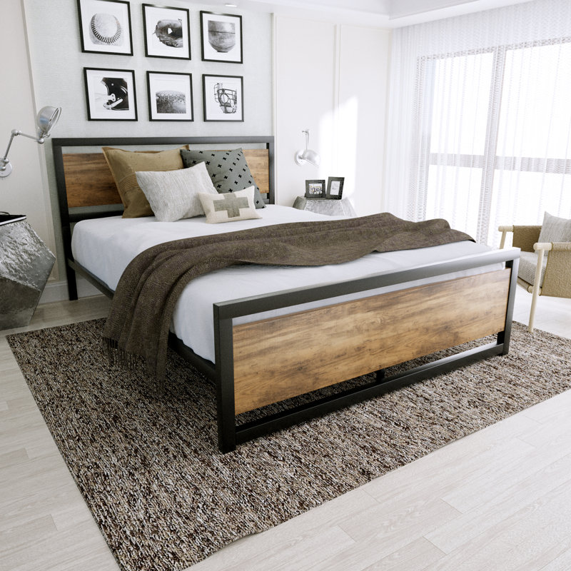 Rolandini Platform Bed, Queen, Walnut