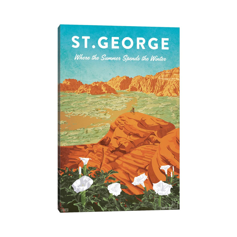 «Usa-Utah St George» par Missy Ames, impression sur toile tendue, H 26 po x l 18 po x 1,5 po