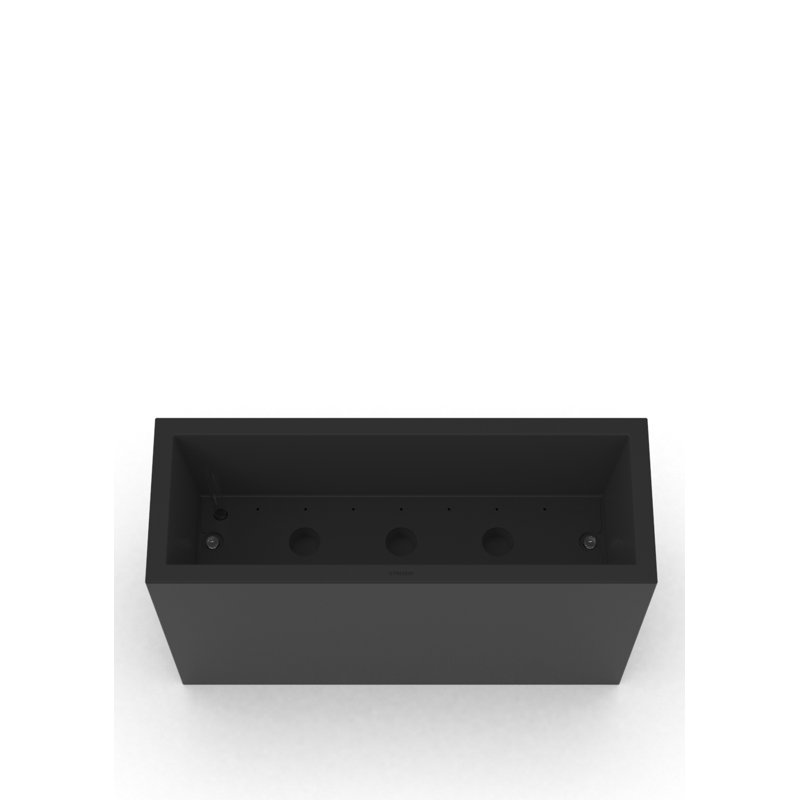 Kenroy Planter Box, 26" H x 39.5" W x 14" D, Black
