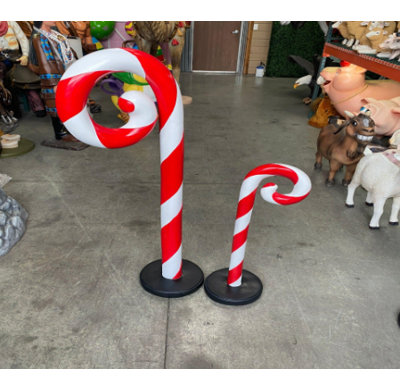 Small Swirl Candy Cane Over Sized Statue