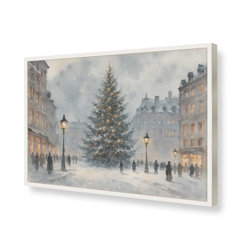 «Town Square Glow», reproduction d'art, 8 po x 10 po, Blanc opaque