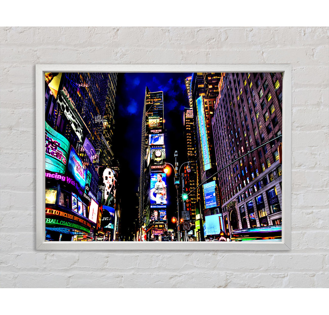 Times Square NYC Nights - Einzelner Bilderrahmen Kunstdrucke auf Leinwand