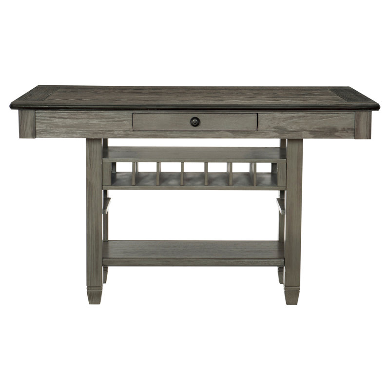 Table de rangement à hauteur de comptoir 1pc avec étagère à vin 4 tiroirs