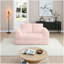 Canapé-lit pliant convertible 2-en-1, canapé-lit en velours côtelé moderne avec 2 * oreillers, ensemble de canapé modulaire rembourré désossé avec lit escamotable Futon, canapé-lit modulaire pliable pour le salon - rose-2119313132