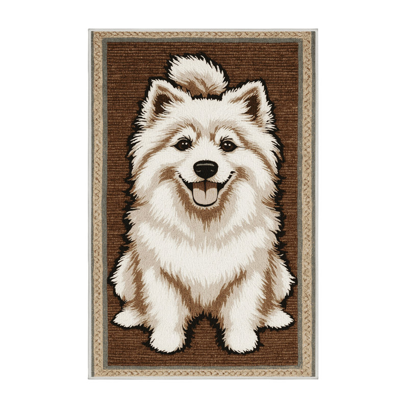  Tapis lavable pour chien esquimau américain, Rectangulaire 2 pi x 3 pi