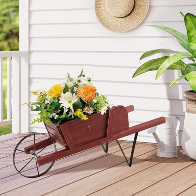 Pot en bois brouette