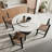 Black Dining Table With Lazy Susan for Dining Room Kitchen Dinner Table-1670129026