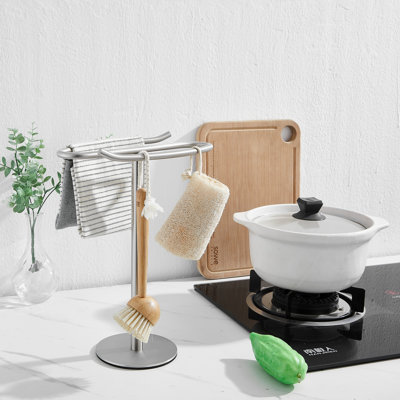 Hand Towel Holder Stand Table-Standing Towel Rack, SUS304 Stainless Steel Towel Bar Rack Stand, Tower Bar For Bathroom Kitchen Vanity Countertop