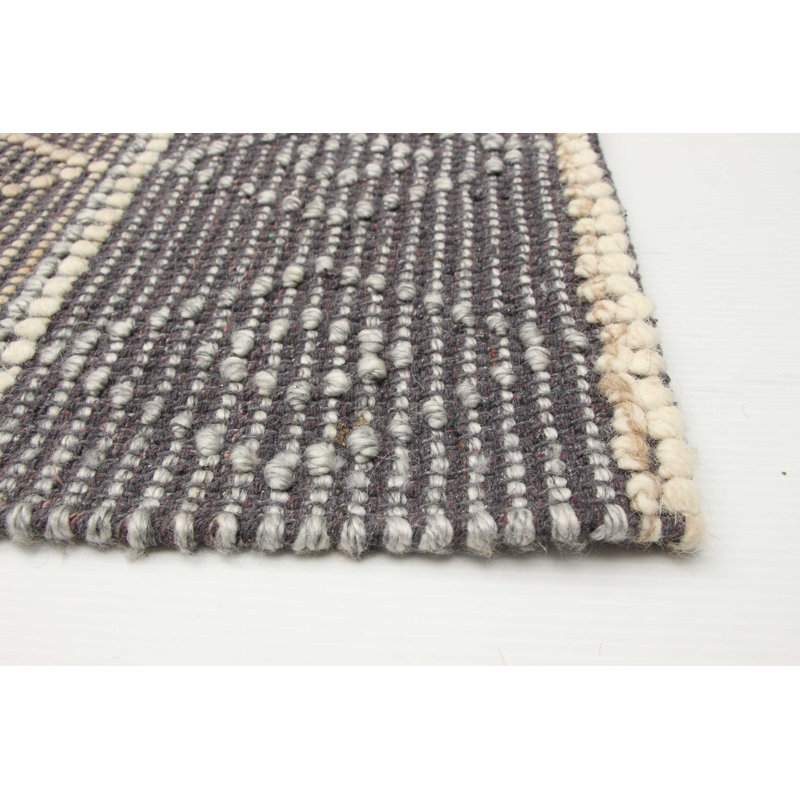 Tapis gris en laine New Age Denaeja