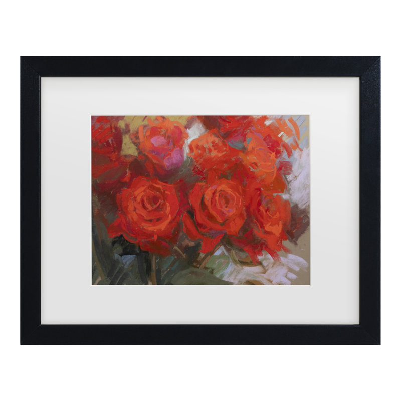"Christine Debrosky Crimson Roses", art encadré