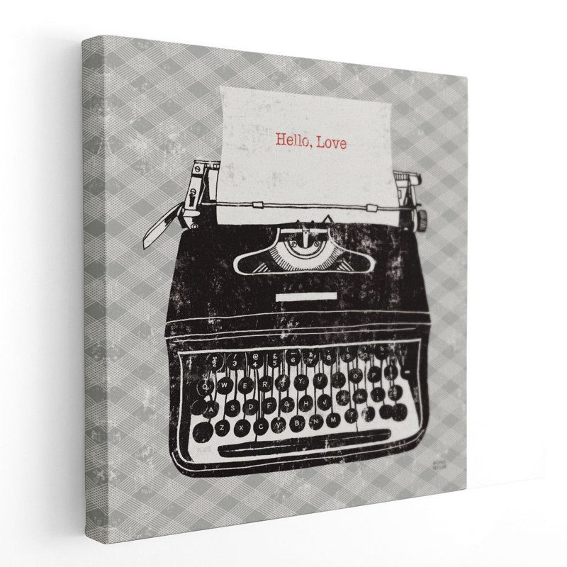 «Vintage Analog Typewriter», reproduction d'art sur toile, H 12 po x l 12 po
