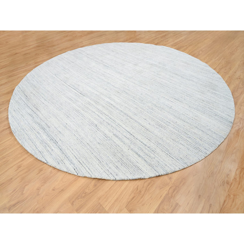 Tapis rond ivoire en laine tissé à la main 7 pi 10 po x 7 pi 10 po AD2B9ABC163B4345B654BD00325B4B2A, Rond 11 pi 10 po