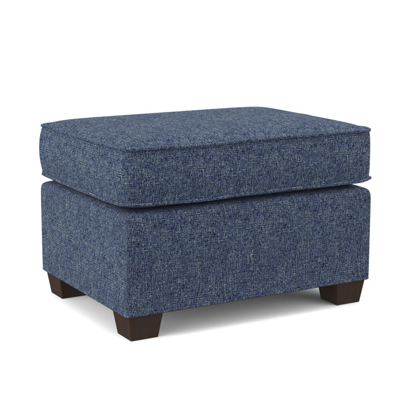 Finn 26" Wide Rectangle Standard Ottoman, Connelly Blue Jay, Cafelle
