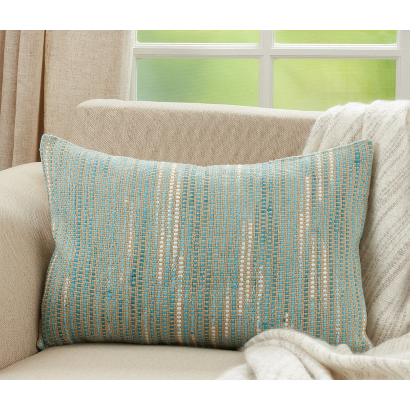 Norma Collection Striped Cotton Throw Pillow, Down Blend