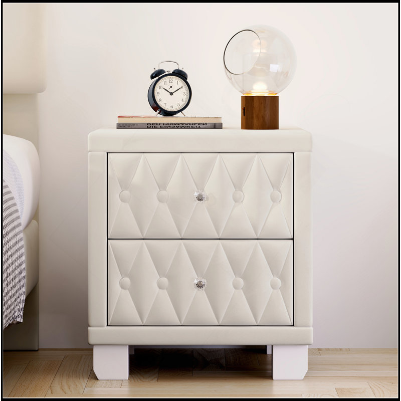 Table de chevet Velvet, Beige
