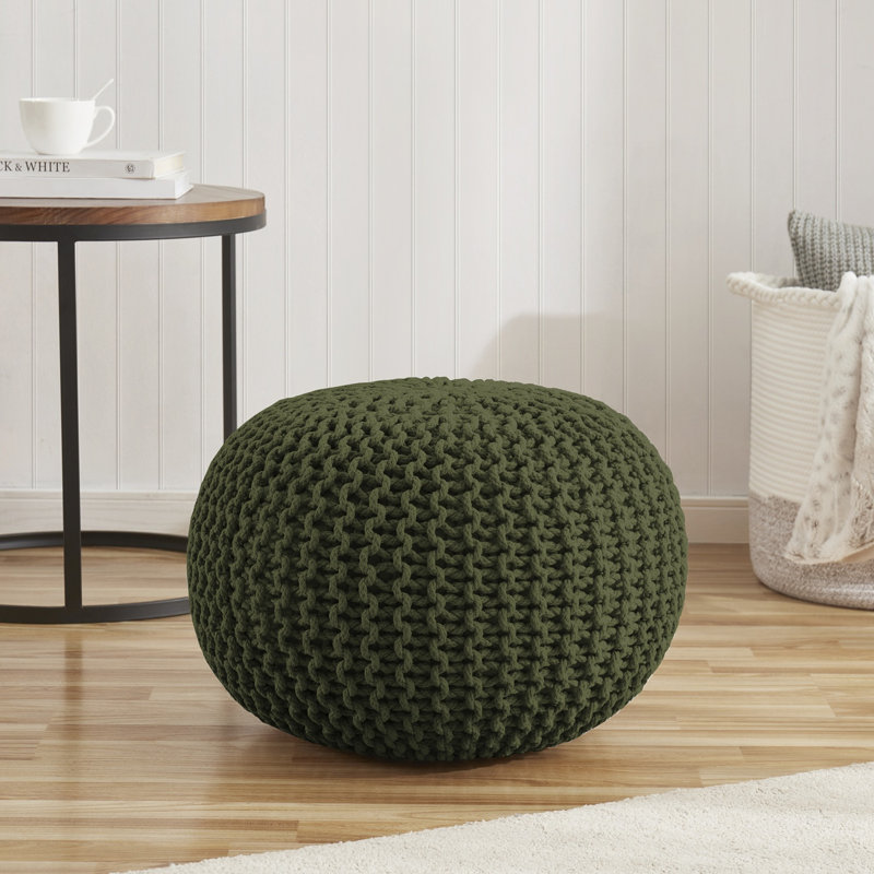 Repose-pieds rond avec repose-pieds By, Olive Green