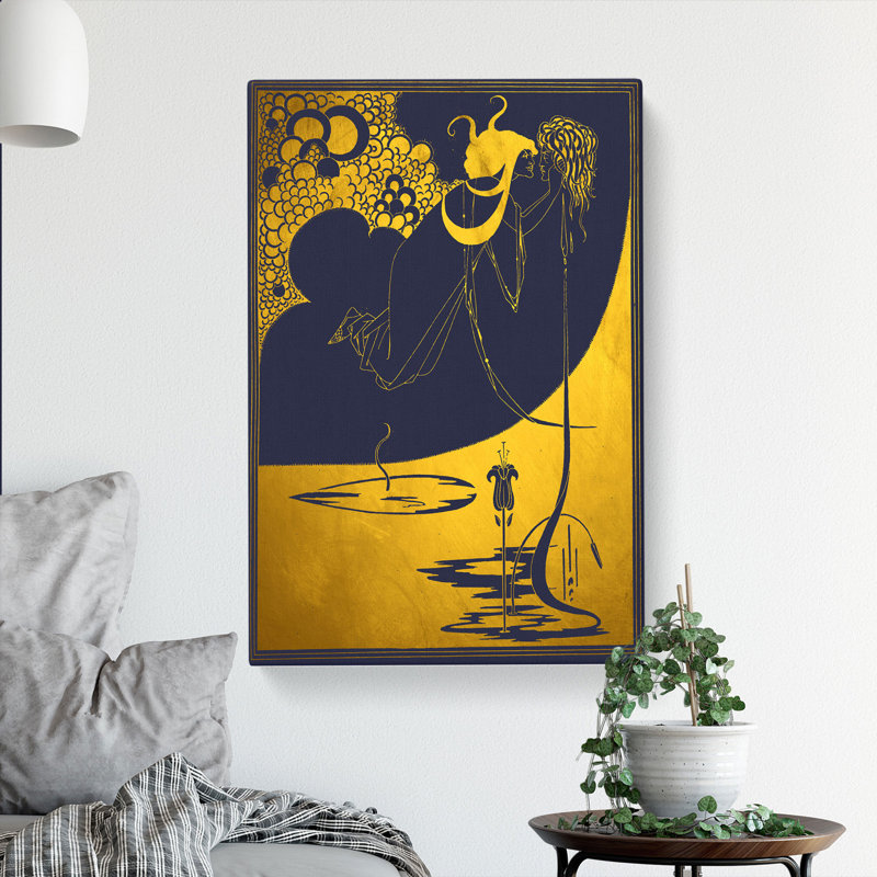 The Climax in Gold by Aubrey Beardsley - Wrapped Canvas, 50cm H x 35cm W x 3cm D