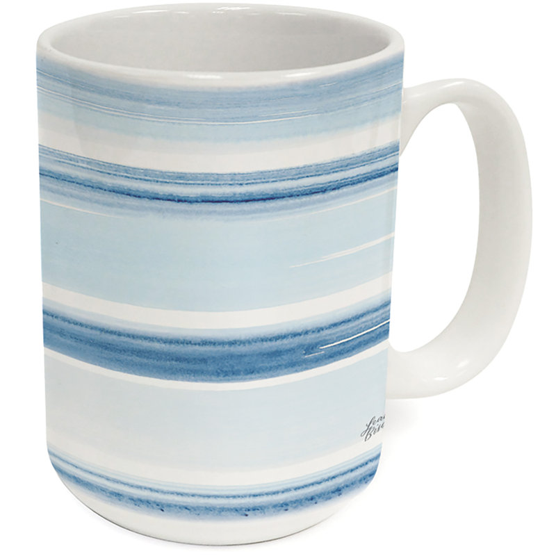 15 oz. Highland Home Ocean Tides Tasse décorative en céramique