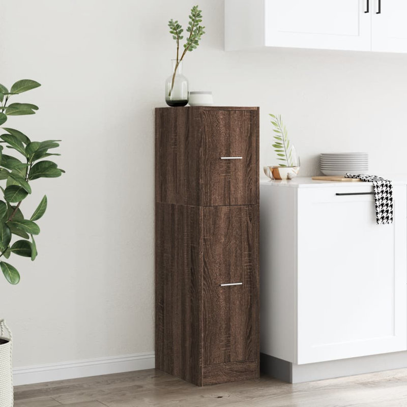 30cm Sideboard, Brown oak look