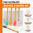 Cheer Collection 5-Piece Mini Silicone Spatula and Baking Utensil Set with Bamboo Handles