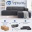 3 Seater Corduroy Sectional-53277953