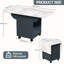 Table pliante 39,4 po, blanche, avec roues et rangement pour une utilisation efficace de l'espace Table basse de 38,69 po