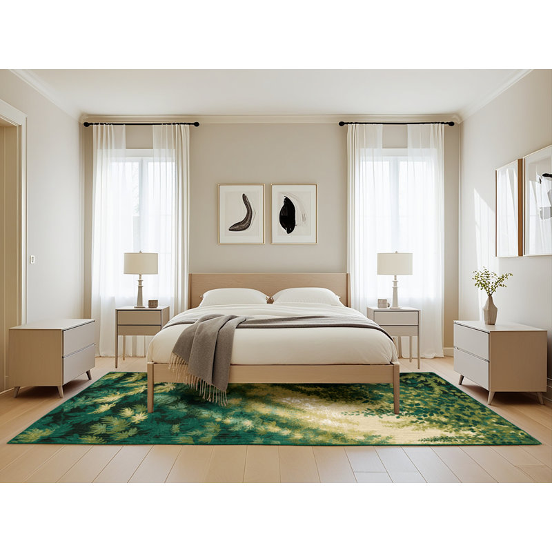 Tapis vert lavable à la machine, Rectangle 5 pi x 8 pi