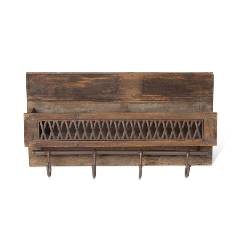 4 - Hook Wall Mounted Coat Rack