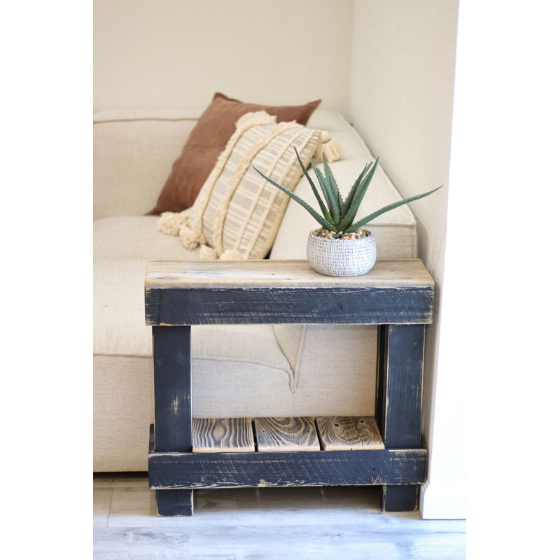 Yasmyn Solid Wood End Table, Natural