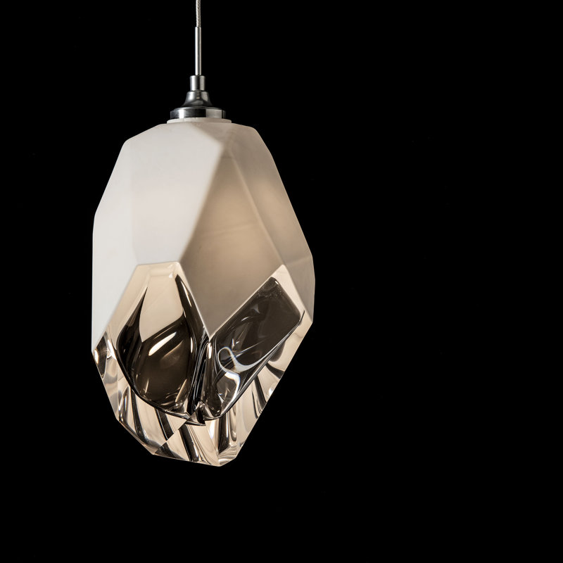 Chrysalis Single Geometric Pendant, Sterling, White