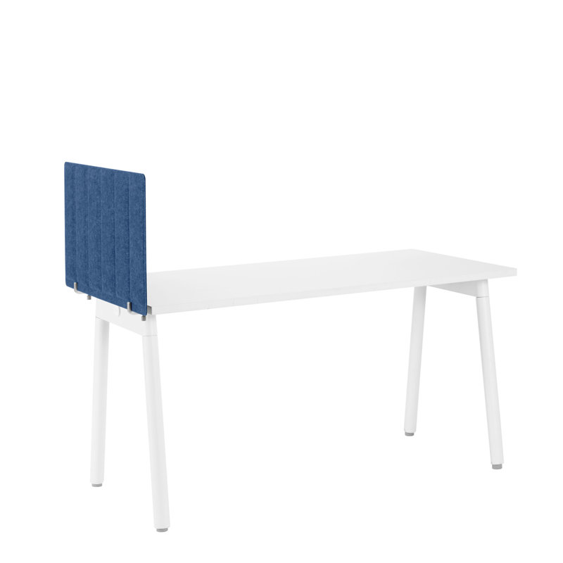 Panneau d'intimité moulable pivotant, 17,5 po, embout, V2022, Bleu très foncé, 28"