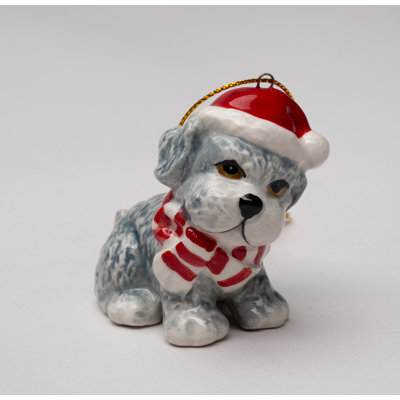 Christmas West Terrier Ornament 2 1/8"H