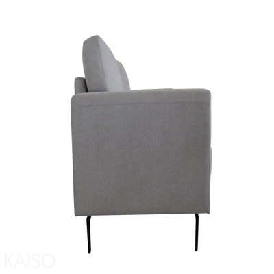 Light Gray Linen Fabric Upholstered Chair