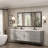 Molly Tempered Glass Metal Beveled Framed Wall Mounted Vanity Rectangular Mirror-108625544-108625546