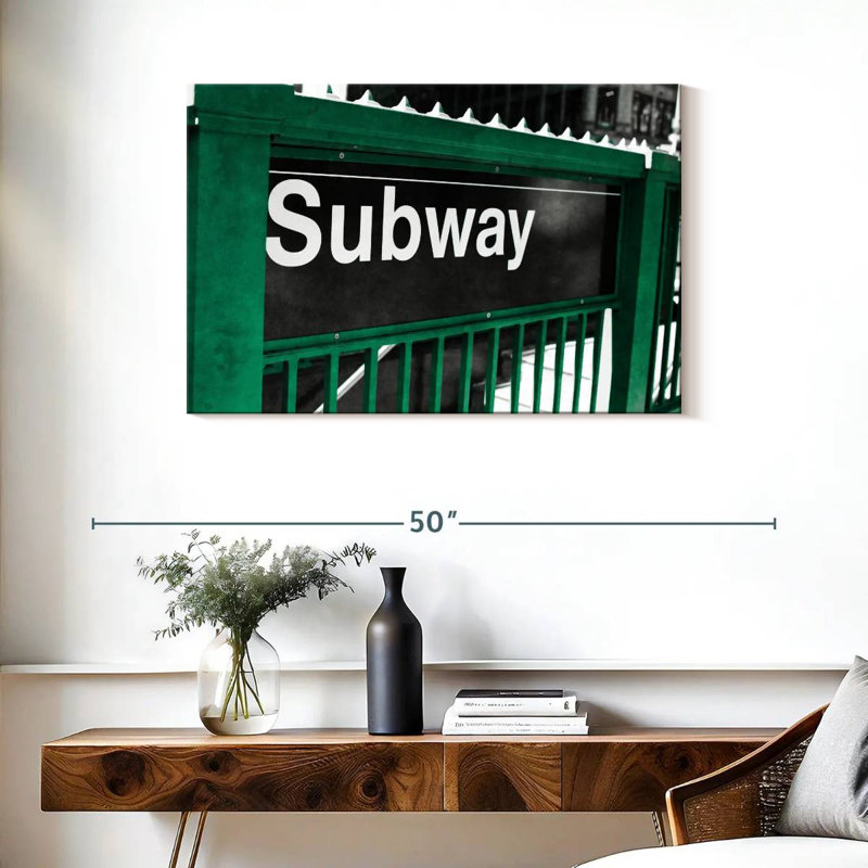 Enseigne de métro Mehar, H 24 po x l 36 po