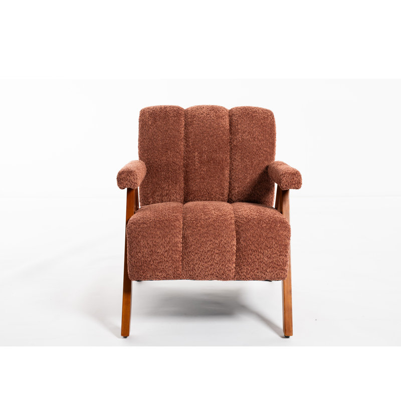 Fauteuil d'appoint Mid-Century 30 po, Rouge rouille