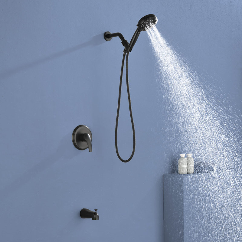 Pressure-Balanced (Temperature Control Only) All-In-One Kit with Rough in-Valve, Matte Black