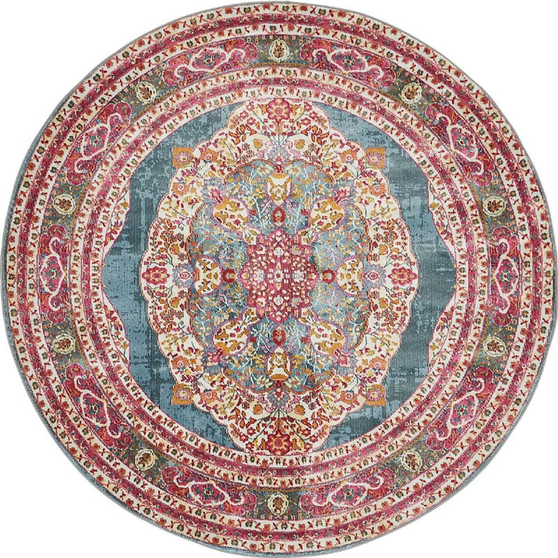 Paren Oriental Indoor Rug, Round 5'5"
