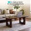 Table basse en bois massif avec pattes géométriques-518518035