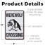 Werewolf Crossing (2 Pack) 8 Inch x 12 Inch Plastic Sign