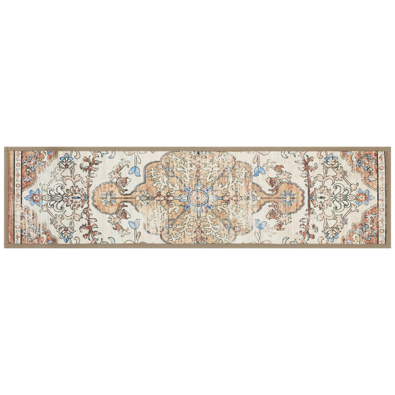 Non-slip Indoor Stair Treads, Brown/Beige/Blue